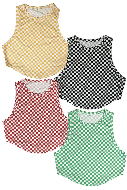 Checkered Crop Top