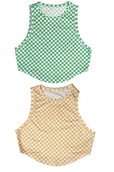 Checkered Crop Top