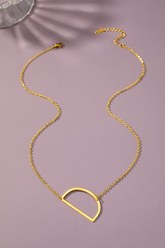 Large Initial Necklace (Stainless Steel)