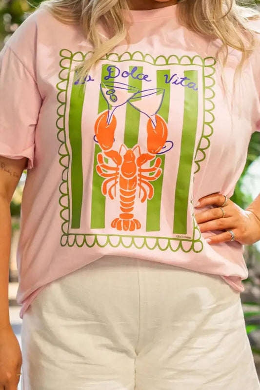 Lobster Tee (Pink)