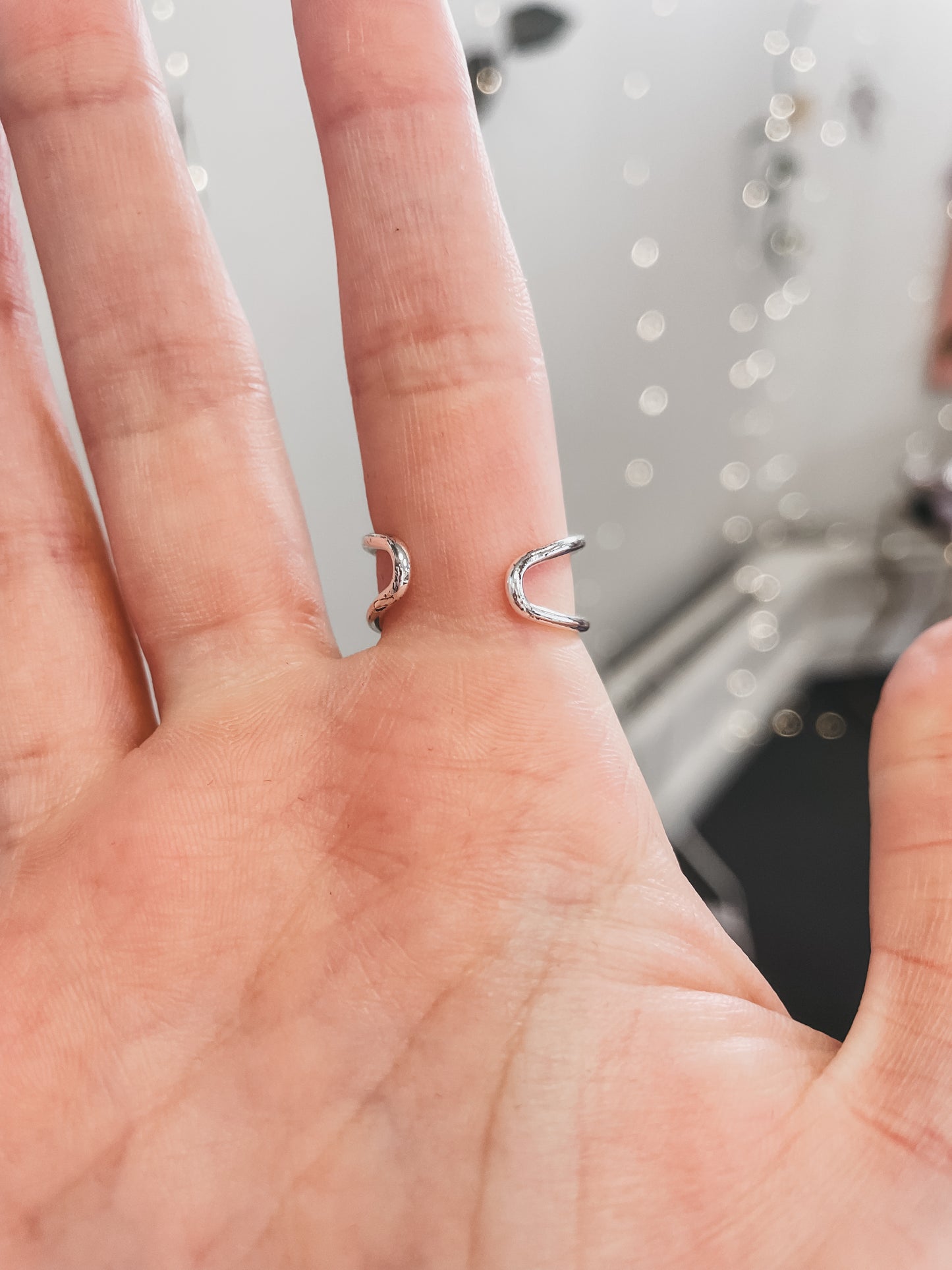 Adjustable Clear Quartz Ring