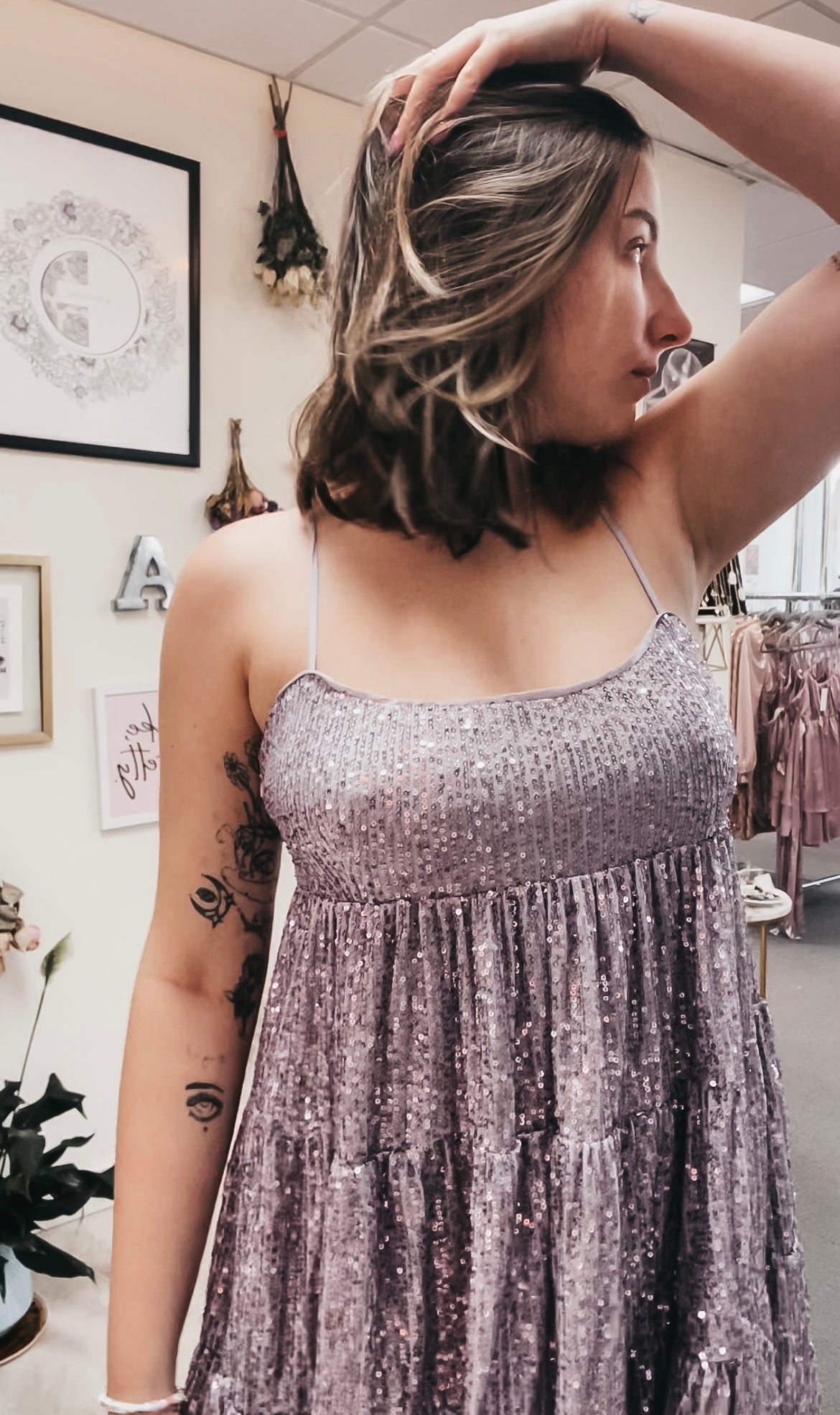 lilac sequin dress Lilac Sequin Dress – Achromatic Shop