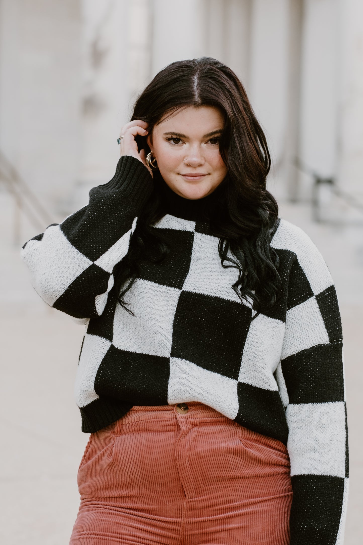 Checker Sweater