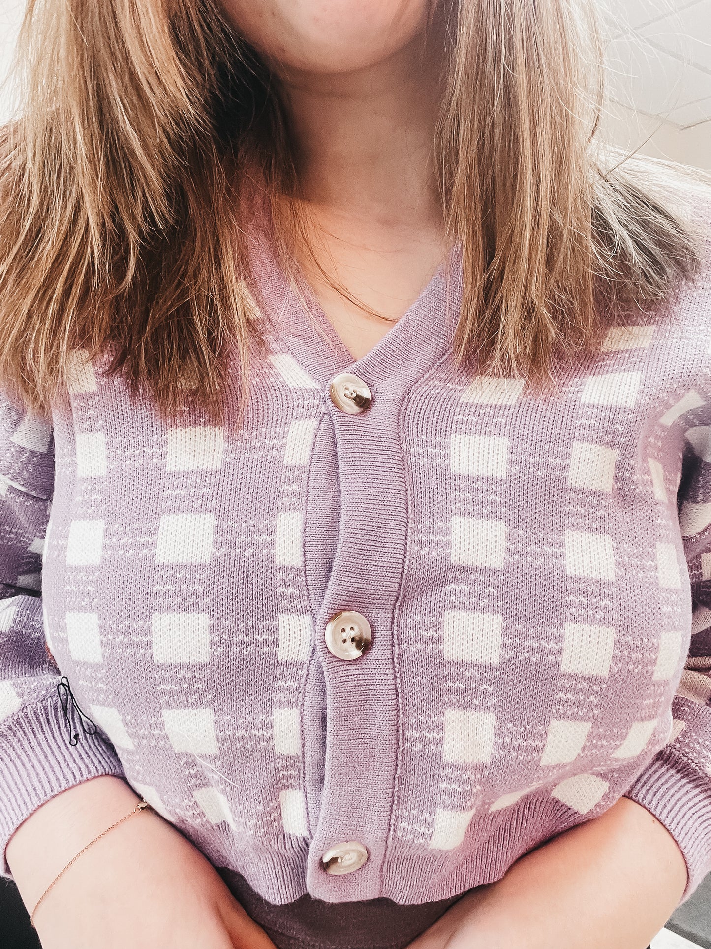Gingham Cardigan