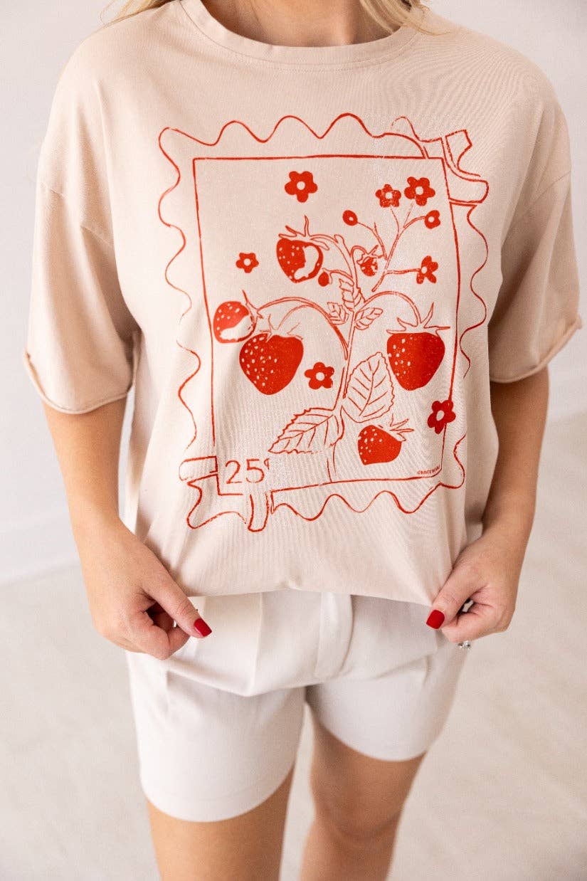 Strawberry Stamp Tee
