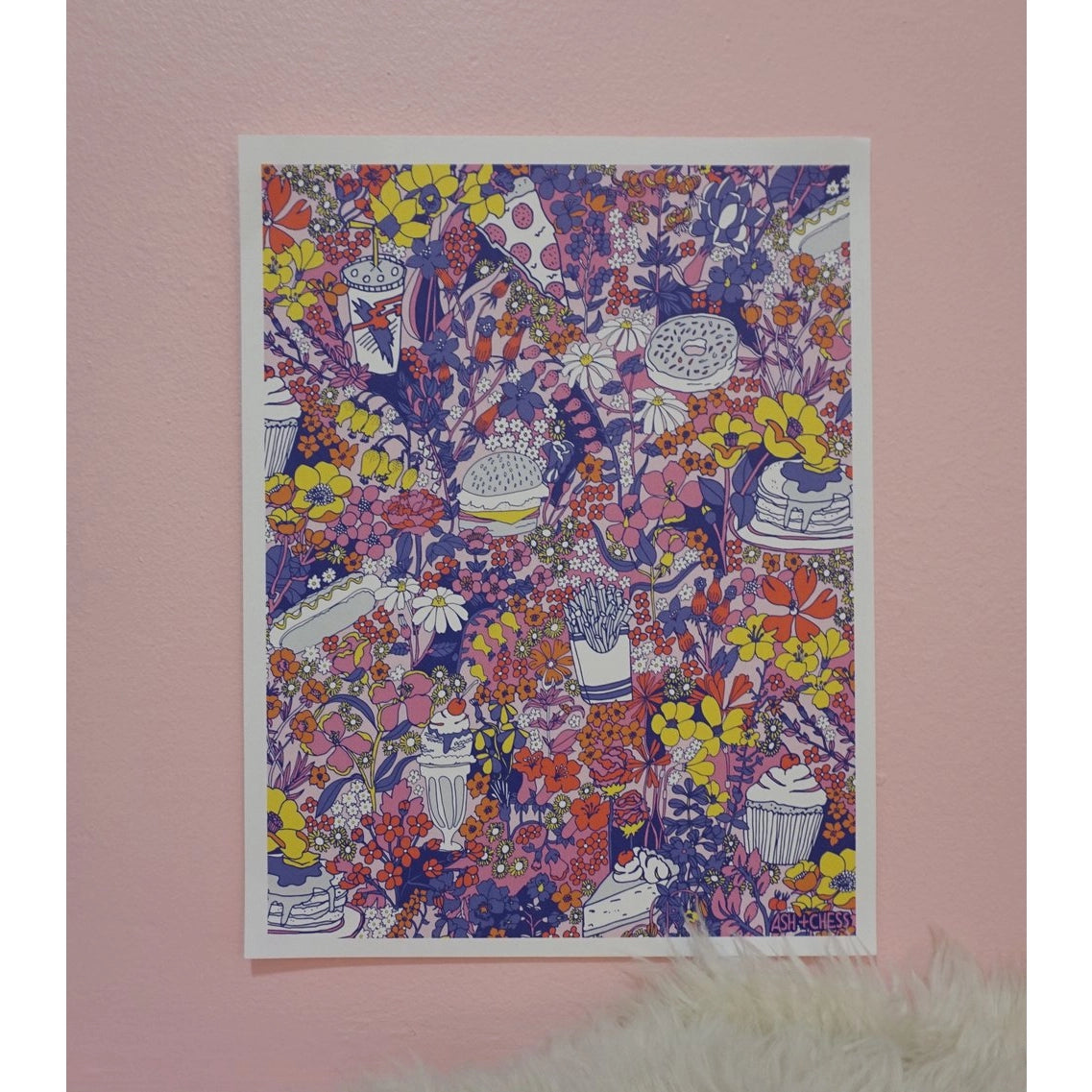 Floral Food Art Print