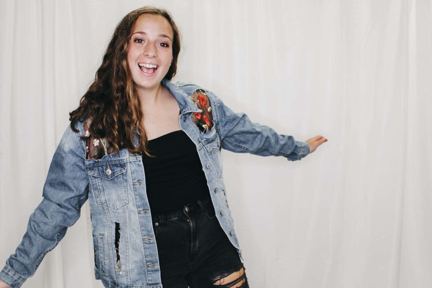 Gemma Embroidered Denim Jacket