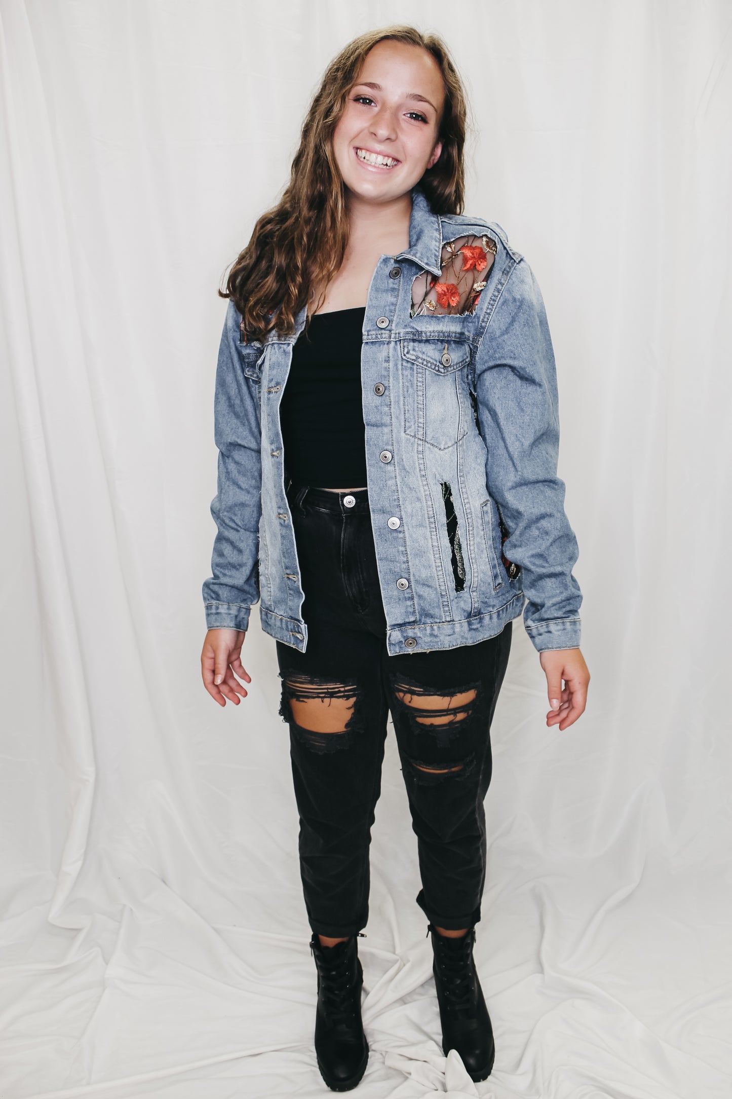 Gemma Embroidered Denim Jacket