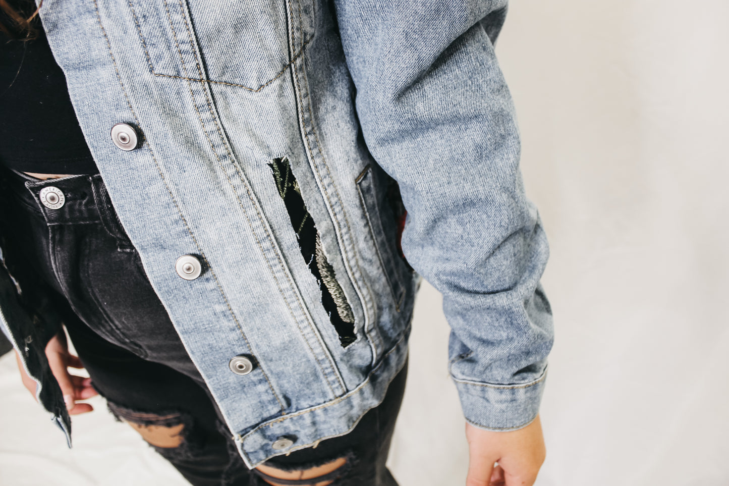 Gemma Embroidered Denim Jacket