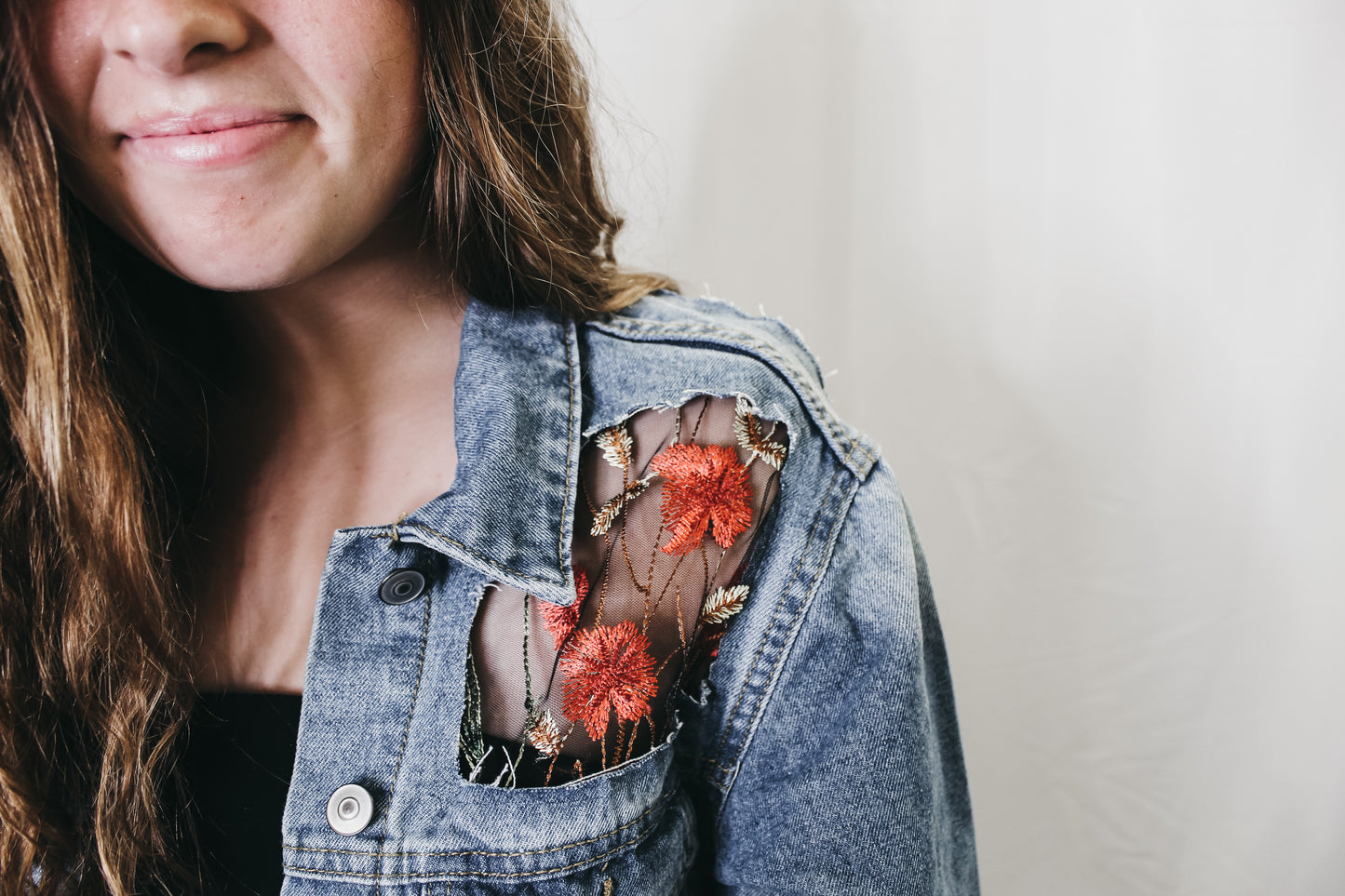 Gemma Embroidered Denim Jacket