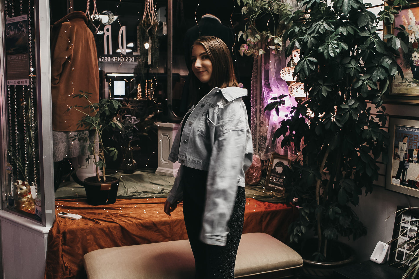 Rhinestone Denim Jacket