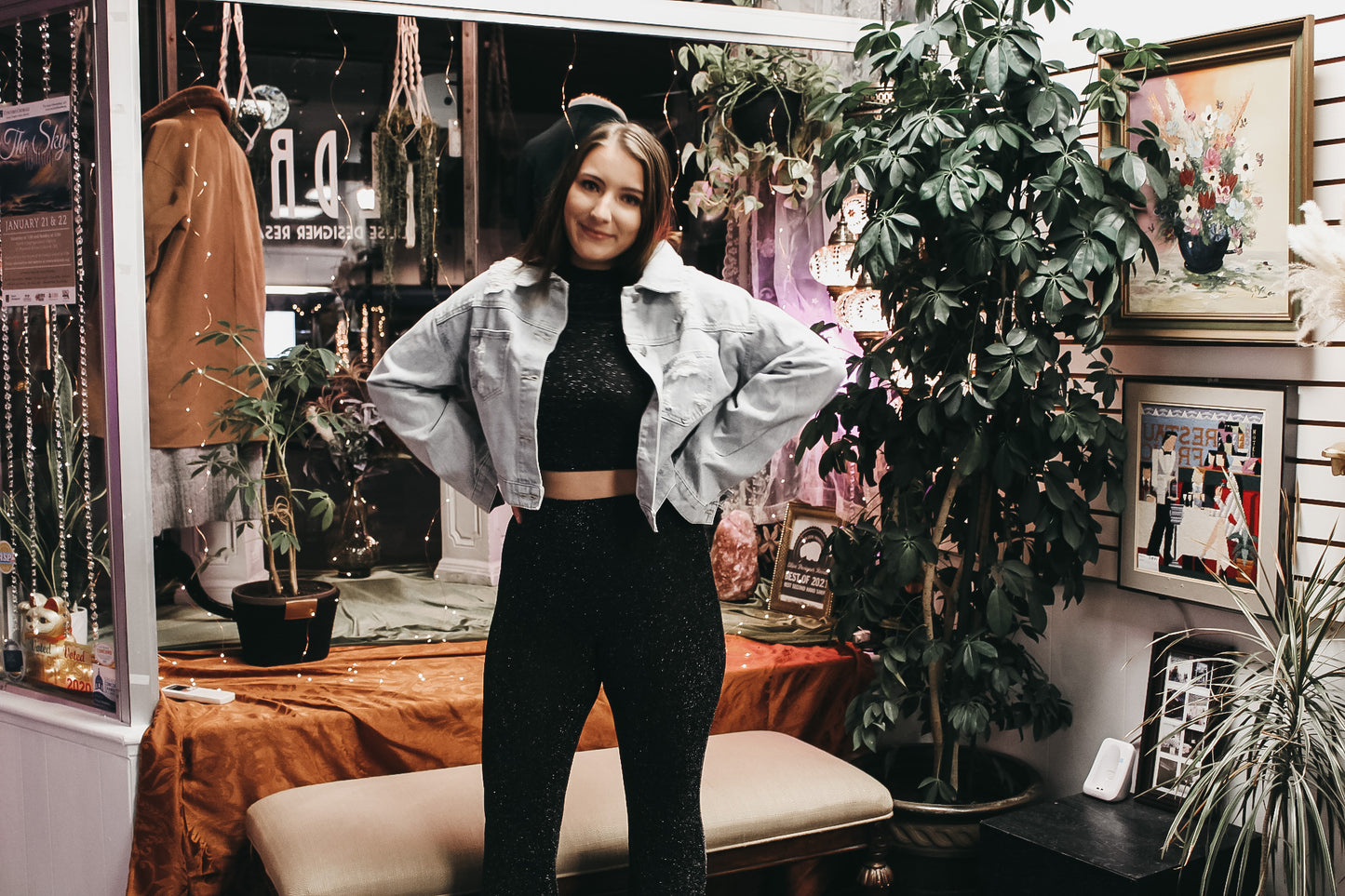 Rhinestone Denim Jacket