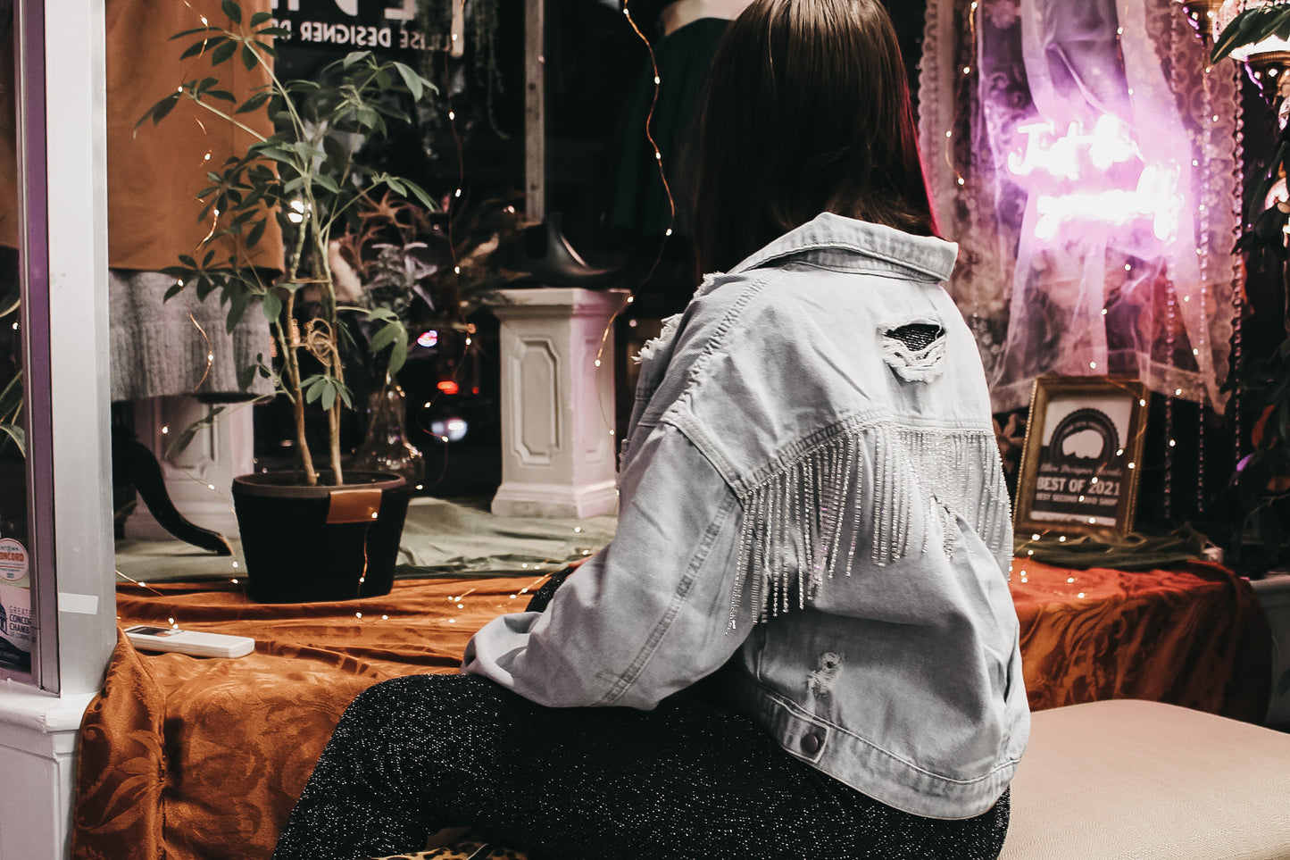 Rhinestone Denim Jacket