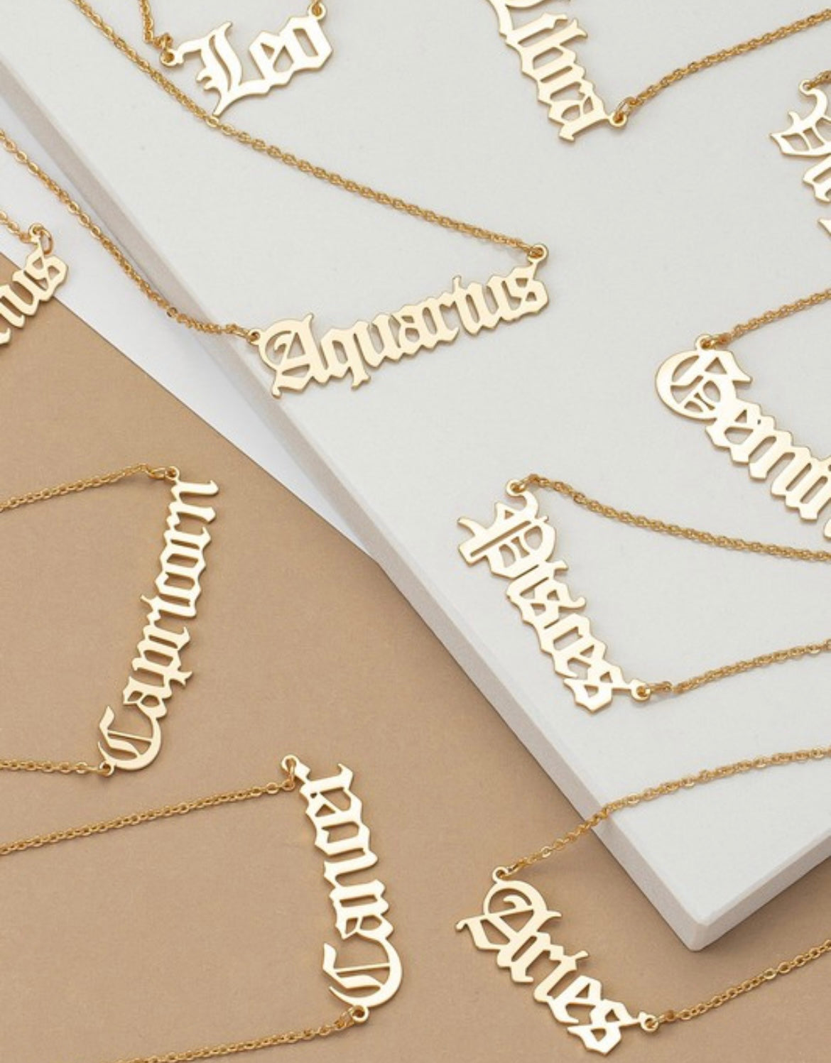 Zodiac Plate Necklaces