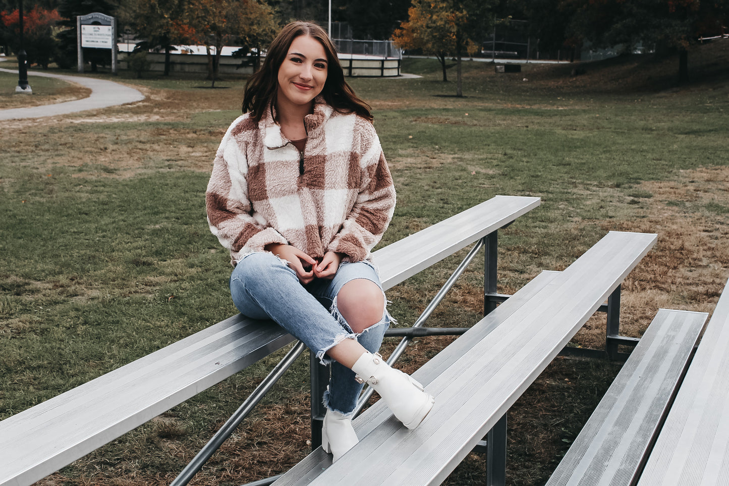 Plaid Sherpa Pullover