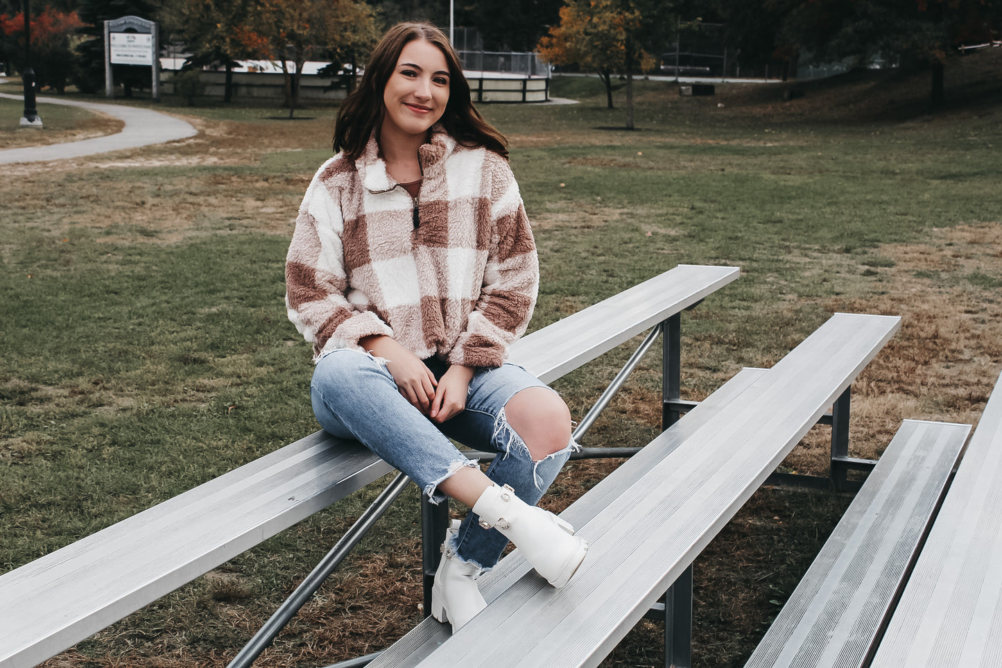 Plaid Sherpa Pullover