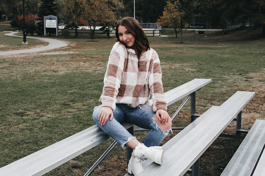 Plaid Sherpa Pullover