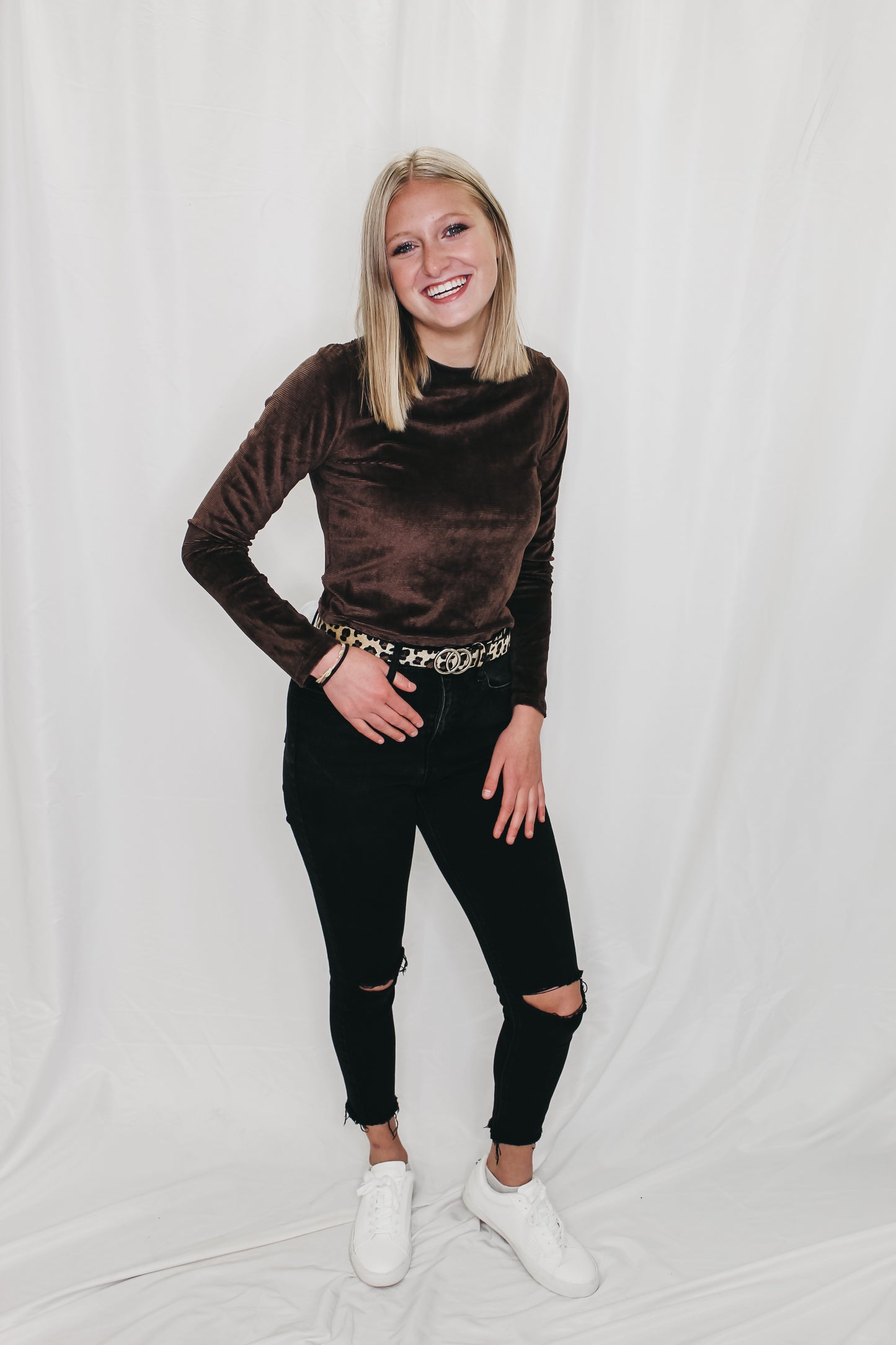 Ezra Velvet Crop Top