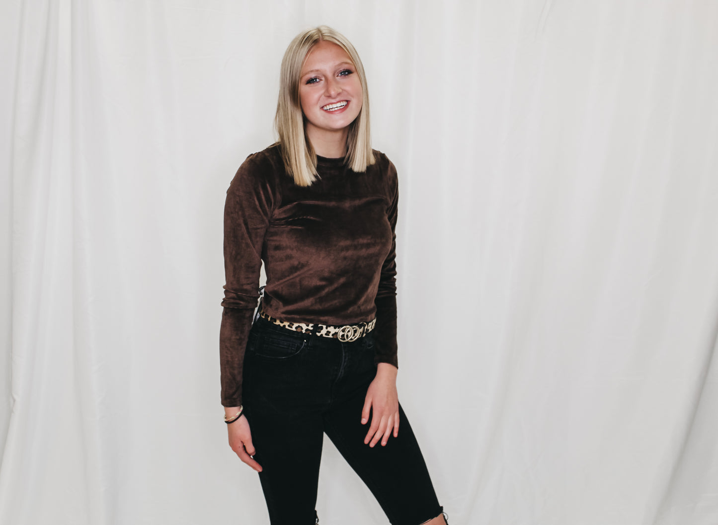 Ezra Velvet Crop Top