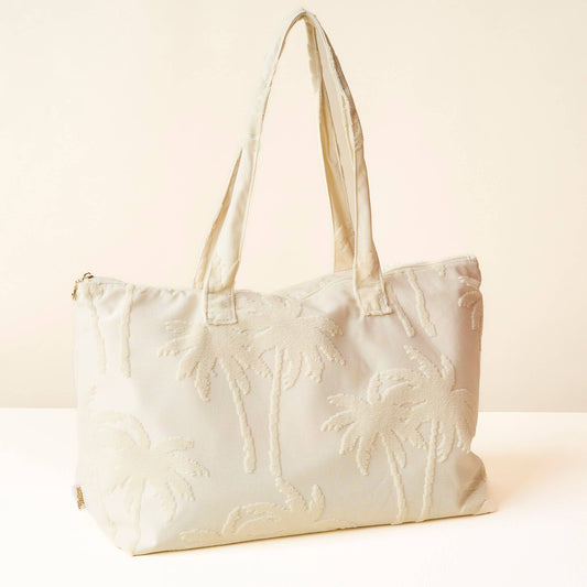 Terry Tote-Cream Palm