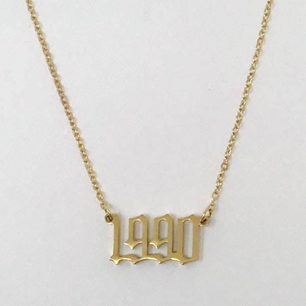 Birth Year Necklace (Stainless Steel)