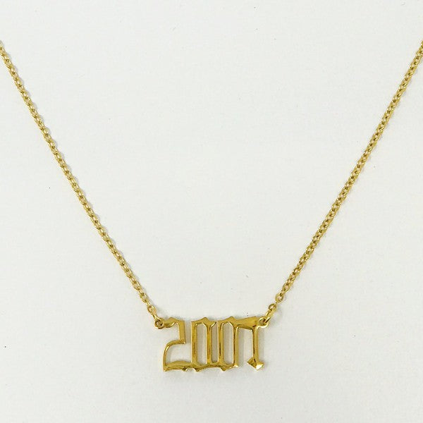 Birth Year Necklace (Stainless Steel)