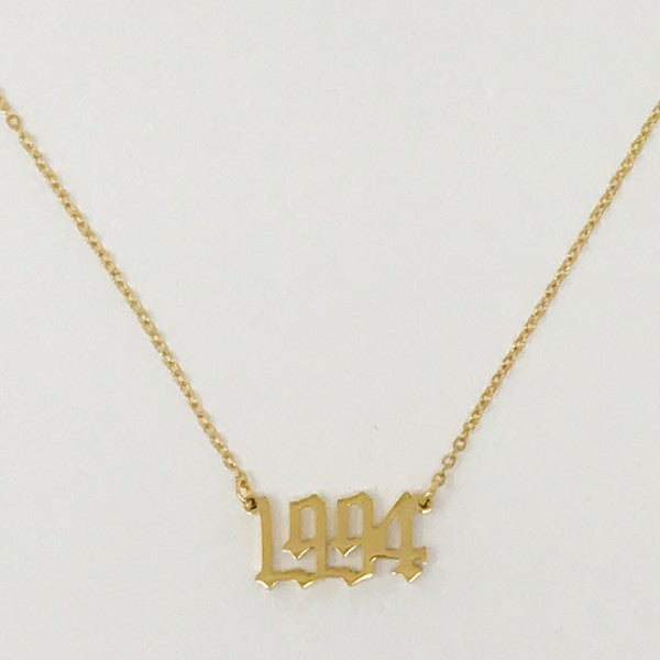 Birth Year Necklace (Stainless Steel)