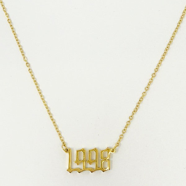 Birth Year Necklace (Stainless Steel)