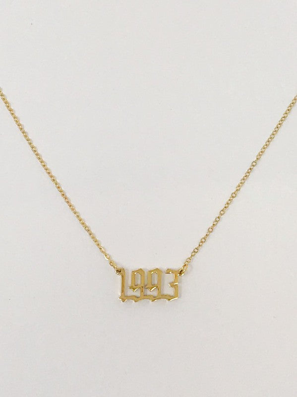 Birth Year Necklace (Stainless Steel)