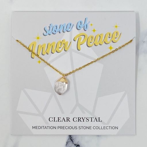 Meditation Precious Stone Necklace (Stainless Steel)