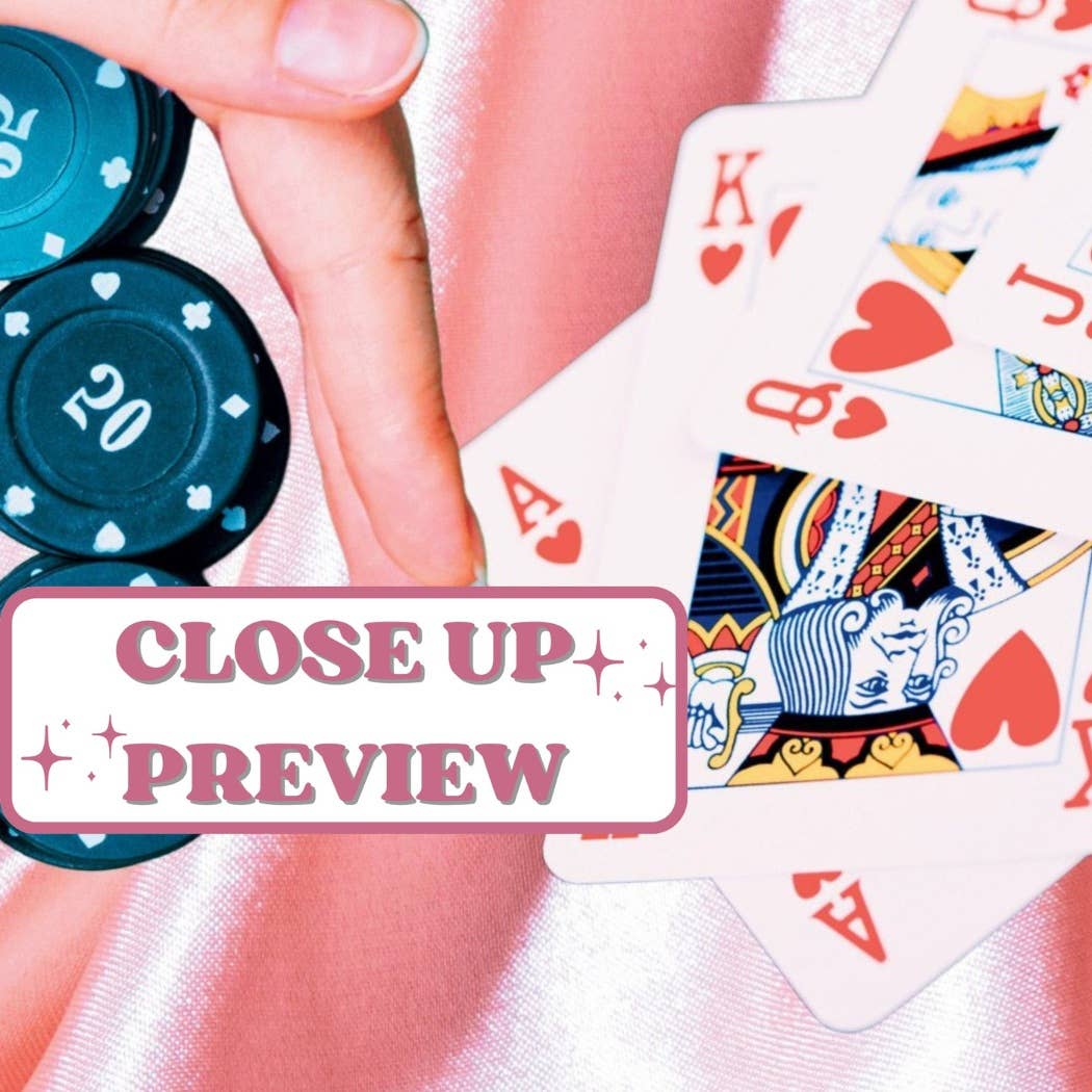 Women Poker Night Playing Cards Cocktails Wall Art Prints