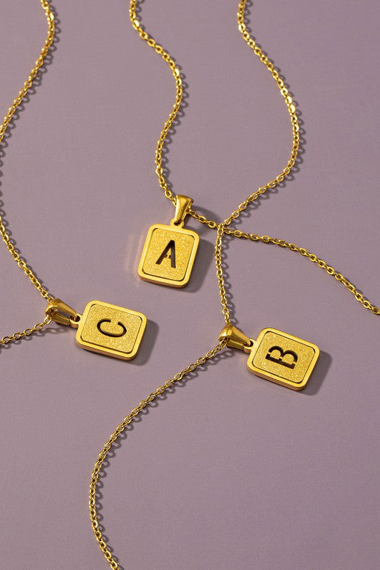 Cut Out Initial Necklace
