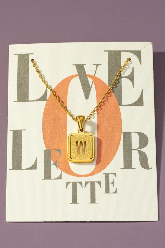 Cut Out Initial Necklace