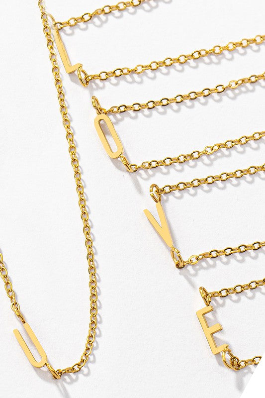 Dainty Initial Necklaces (18k Gold Dipped)