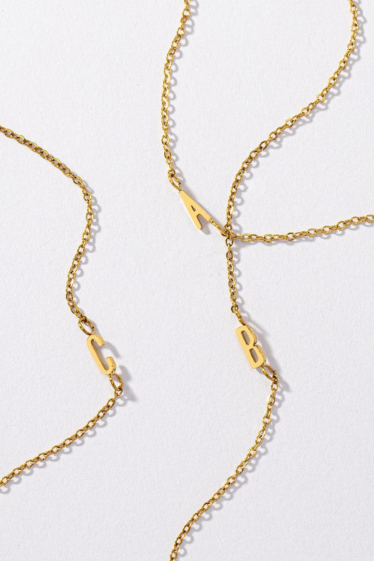 Dainty Initial Necklaces (18k Gold Dipped)