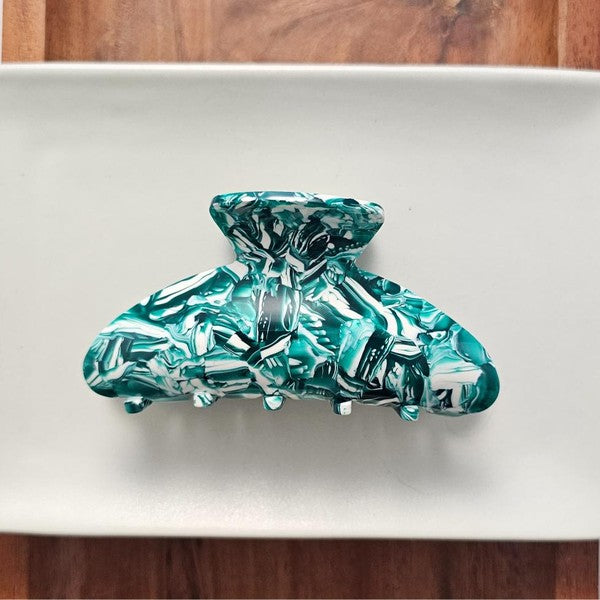 Teal Hair Claw Clip