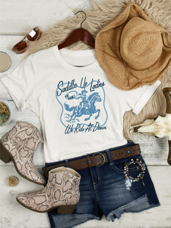 Saddle Up Ladies Tee (Plus Size!)