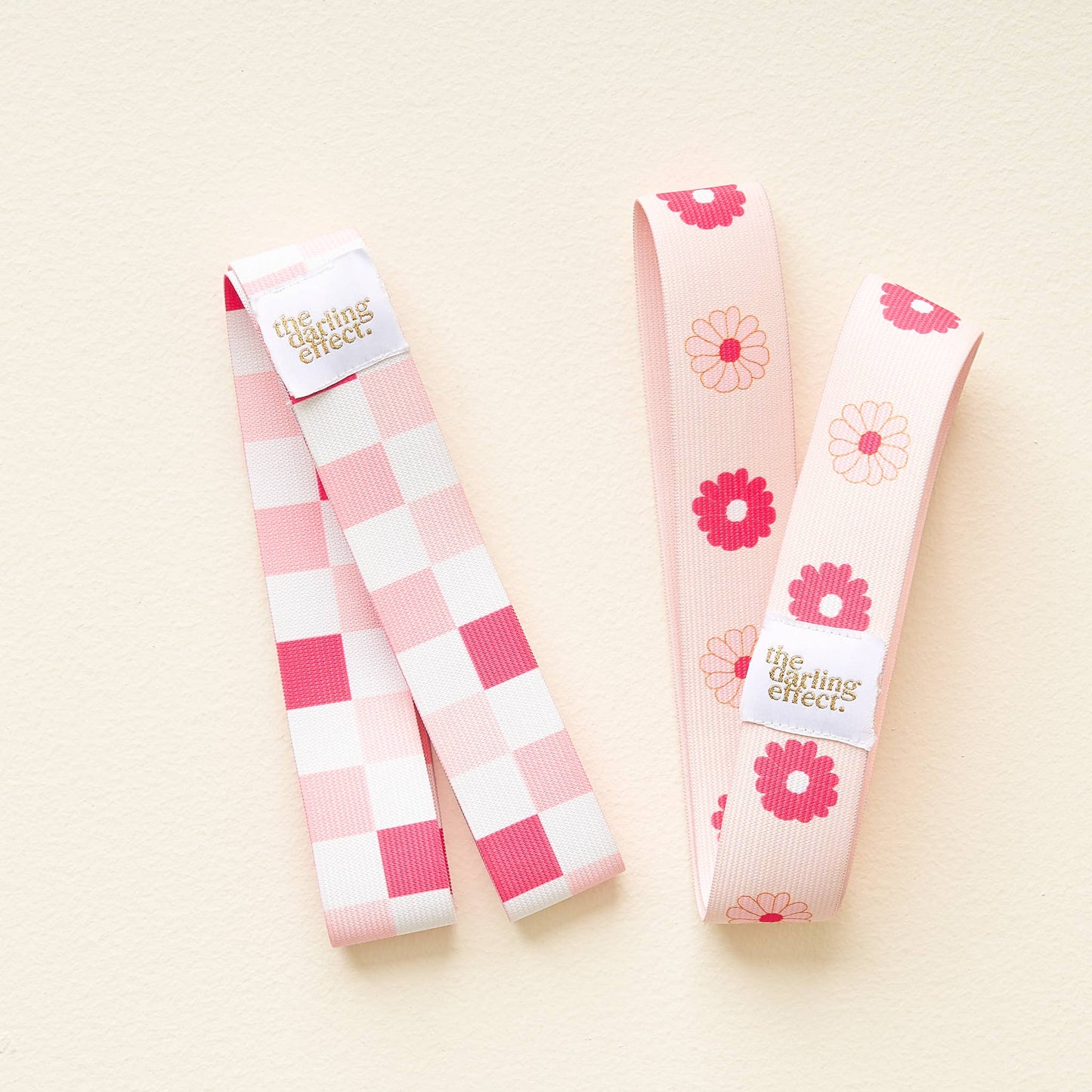 Stay-Put Towel Band-Check Hot Pink