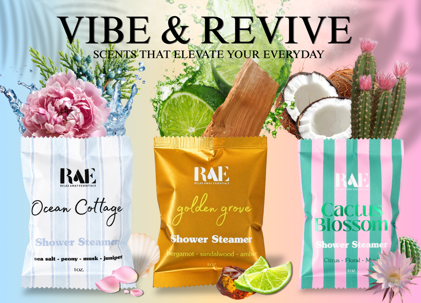 Vibe and Revive Shower Steamers