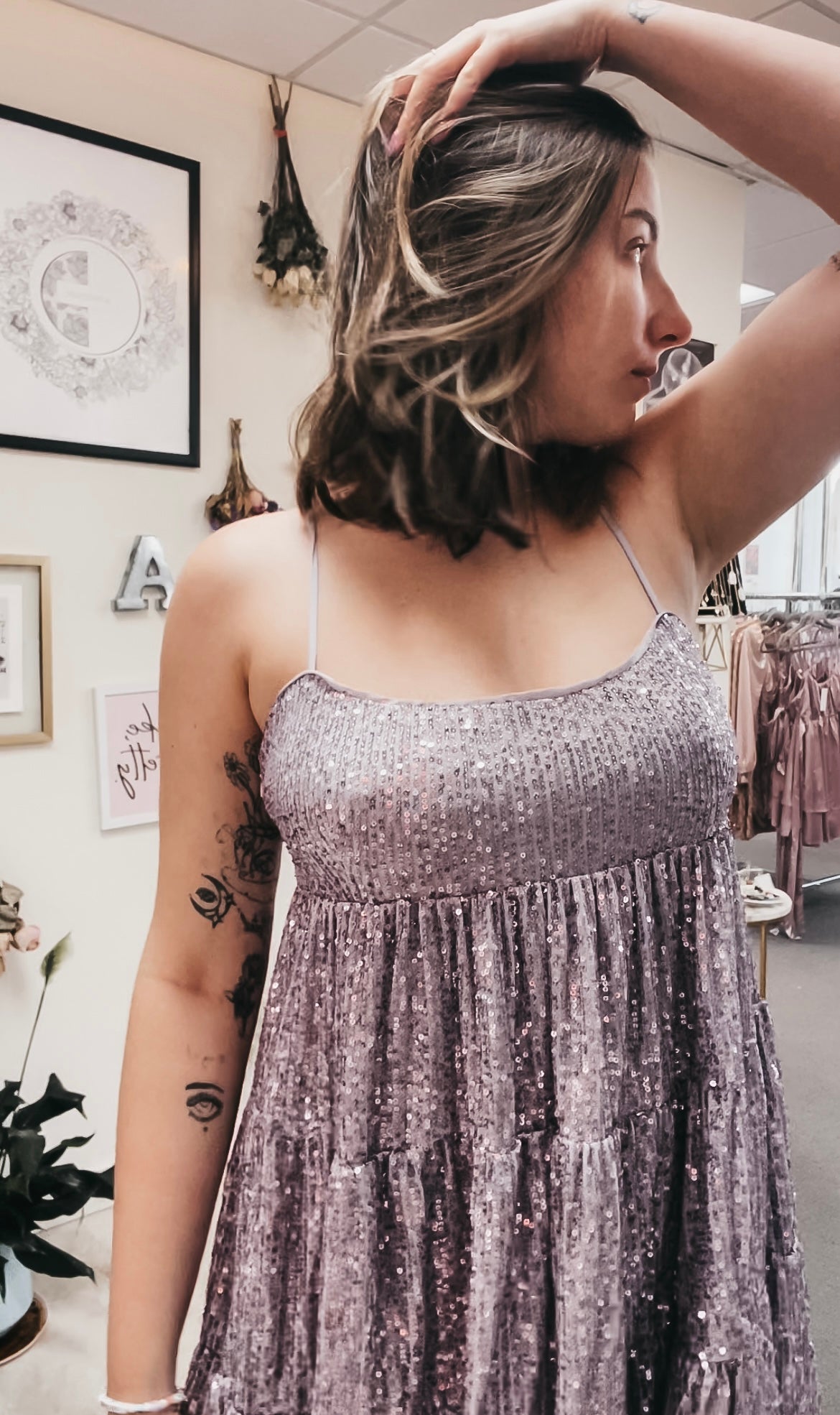 Lilac Sequin Dress