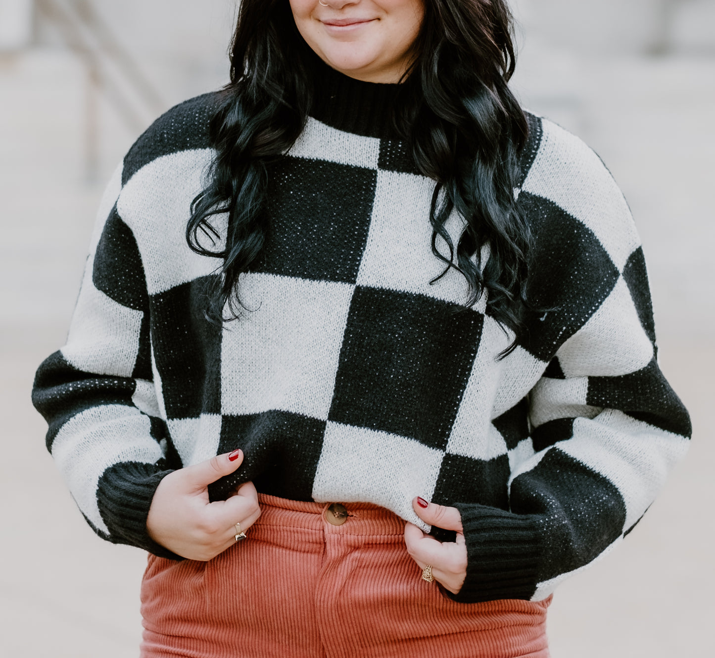 Checker Sweater
