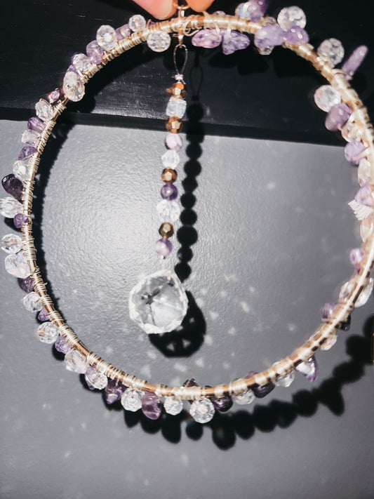 Amethyst Aura Suncatcher (Handmade)