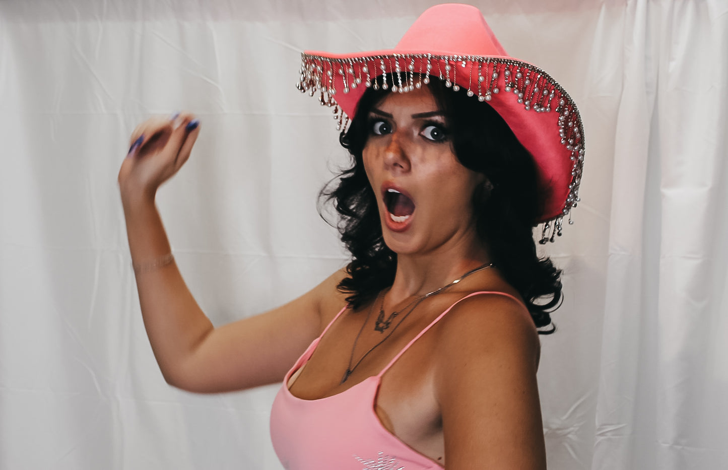 Rhinestone Fringe Cowgirl Hat