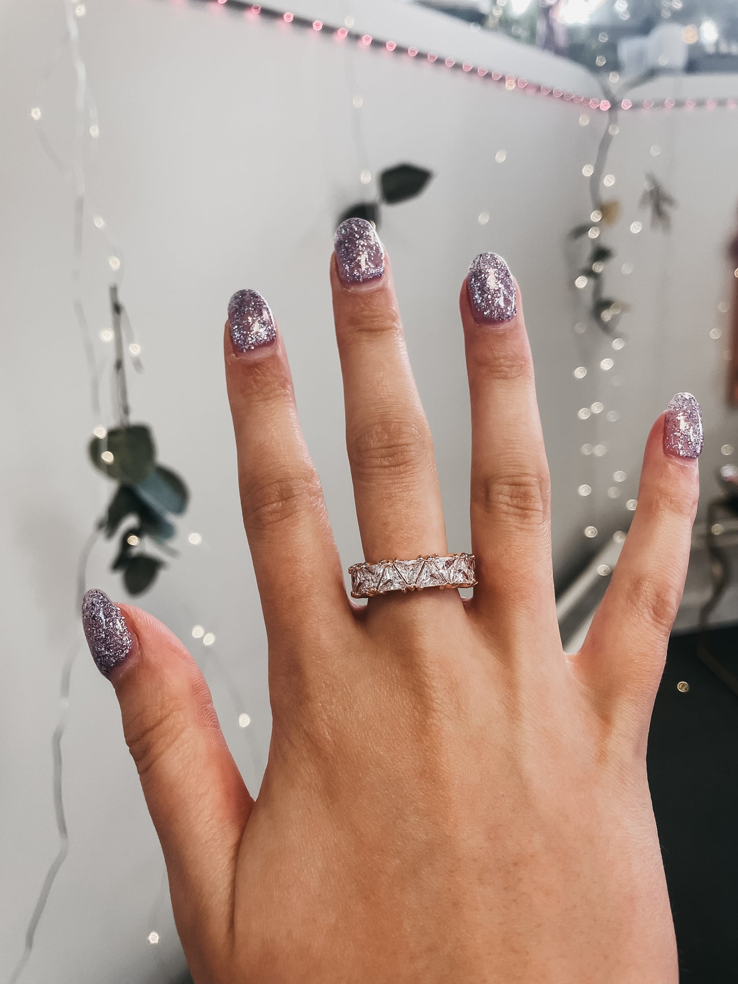 Chunky Rose Gold Bling Ring