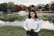 Load image into Gallery viewer, Lavender Denim Jacket