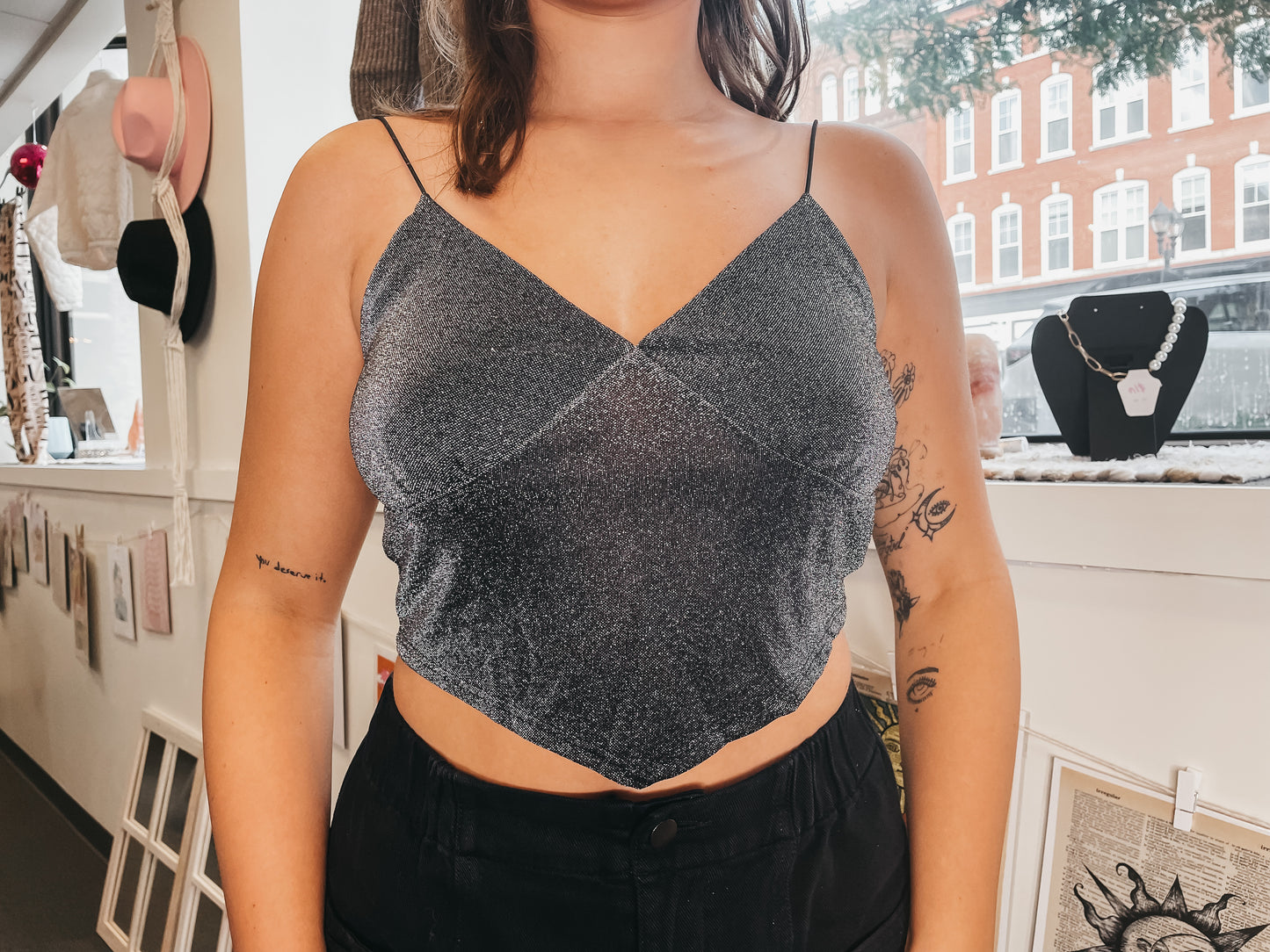 Shimmer Crop Top