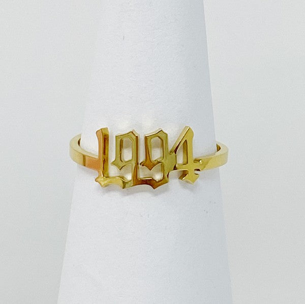 Birth Year Ring (Stainless Steel)