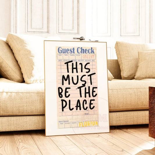 Florida This Must Be The Place Guest Check Wall Art Print