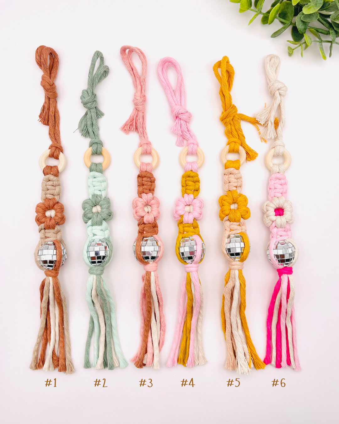 Disco Ball Flower Car Charm – Groovy Mirror Accessory