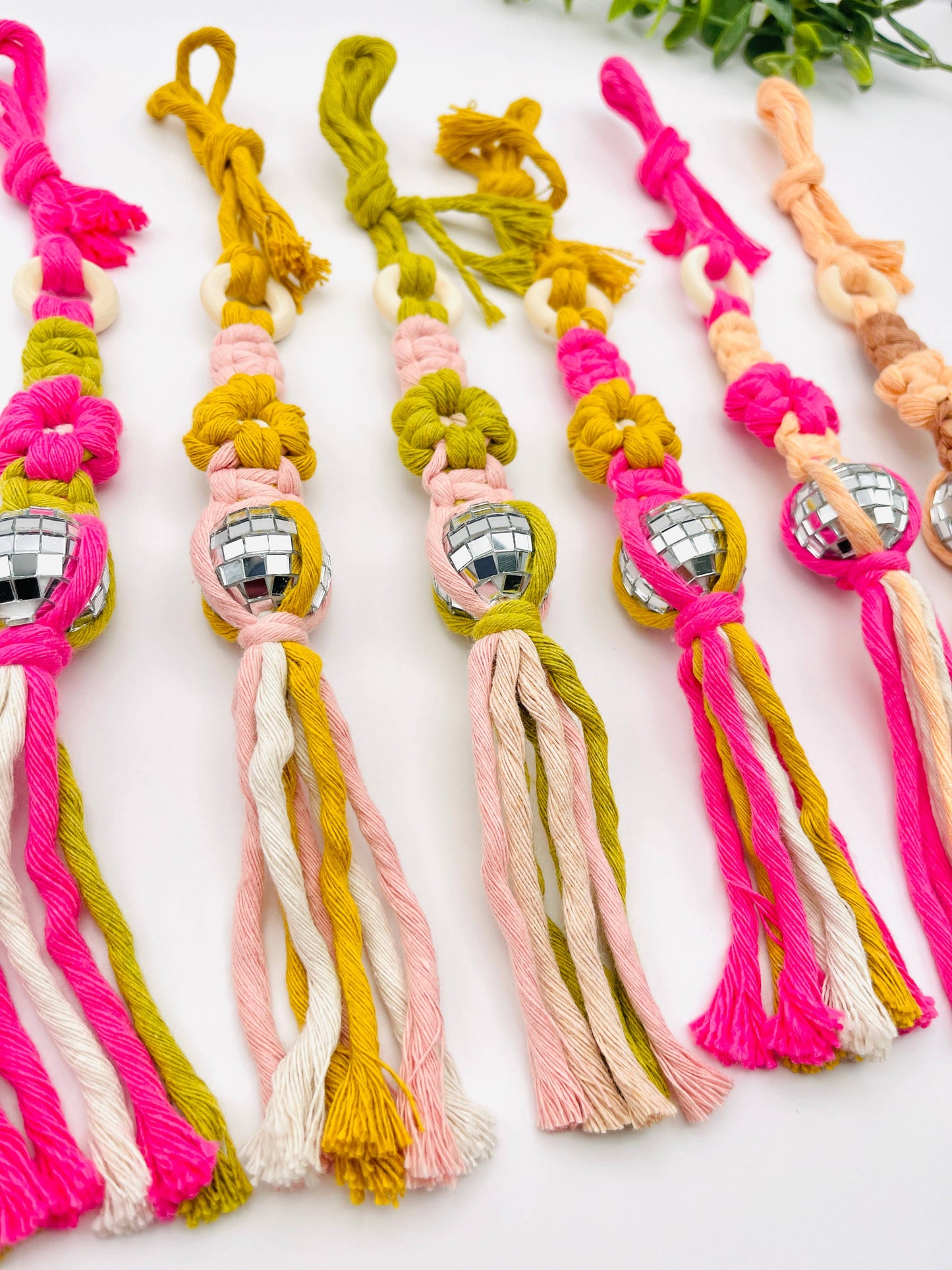 Disco Ball Flower Car Charm – Groovy Mirror Accessory